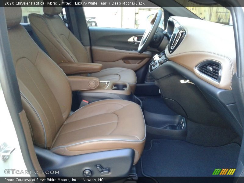 Luxury White Pearl / Deep Mocha/Black 2020 Chrysler Pacifica Hybrid Limited