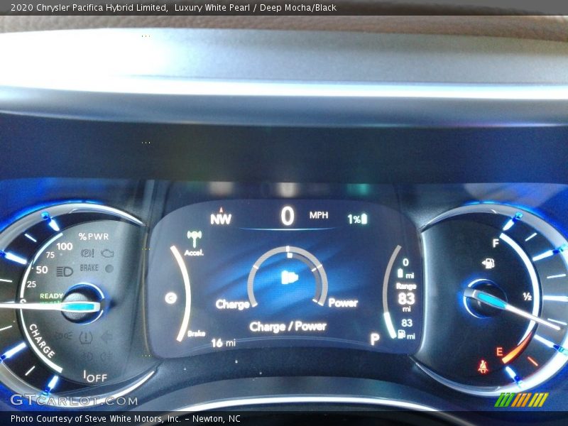 Luxury White Pearl / Deep Mocha/Black 2020 Chrysler Pacifica Hybrid Limited