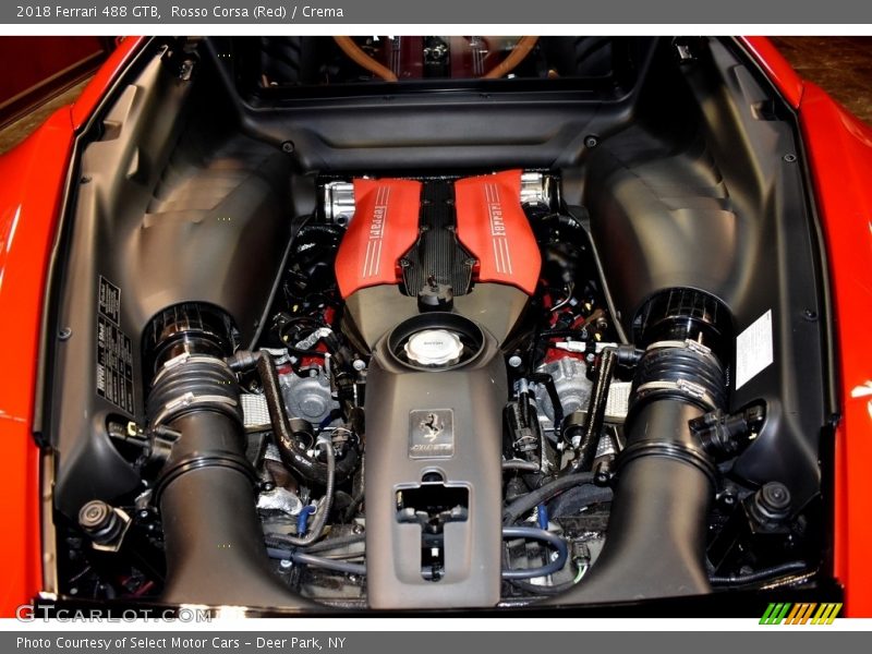  2018 488 GTB  Engine - 3.9 Liter Turbocharged DOHC 32-Valve V8