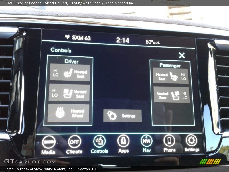 Luxury White Pearl / Deep Mocha/Black 2020 Chrysler Pacifica Hybrid Limited