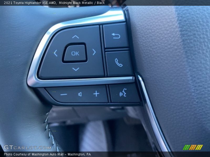 Midnight Black Metallic / Black 2021 Toyota Highlander XSE AWD