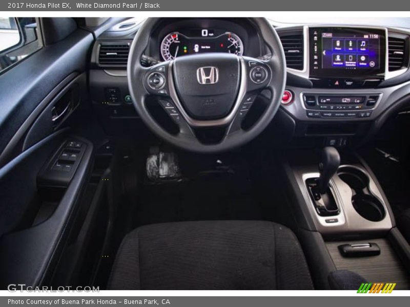White Diamond Pearl / Black 2017 Honda Pilot EX