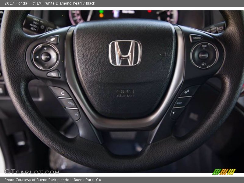 White Diamond Pearl / Black 2017 Honda Pilot EX