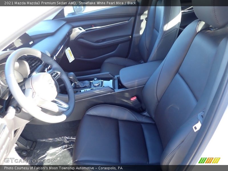 Snowflake White Pearl Mica / Black 2021 Mazda Mazda3 Premium Sedan AWD