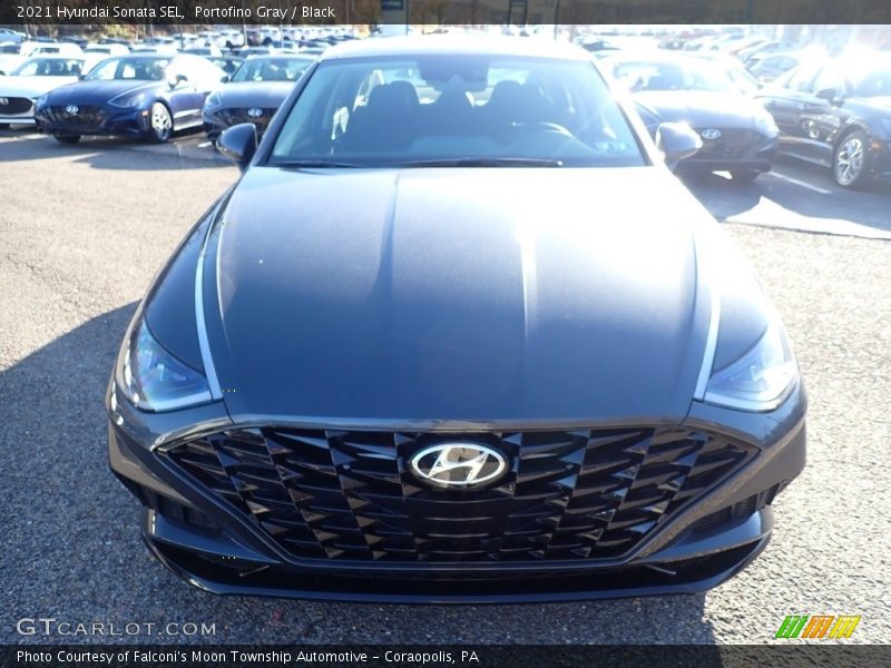 Portofino Gray / Black 2021 Hyundai Sonata SEL