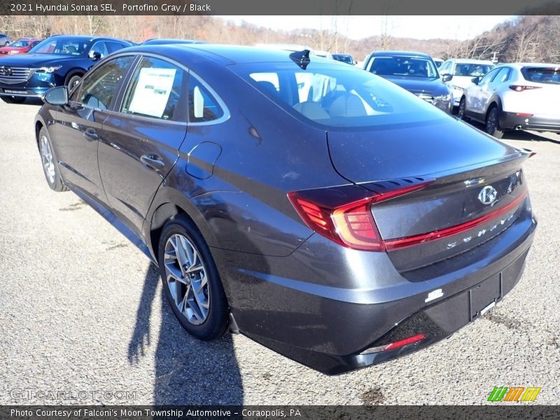 Portofino Gray / Black 2021 Hyundai Sonata SEL