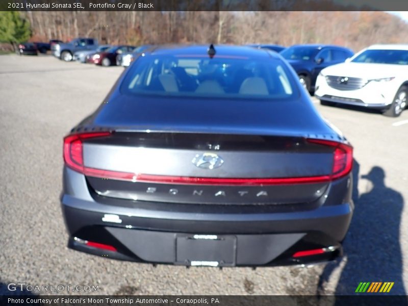 Portofino Gray / Black 2021 Hyundai Sonata SEL