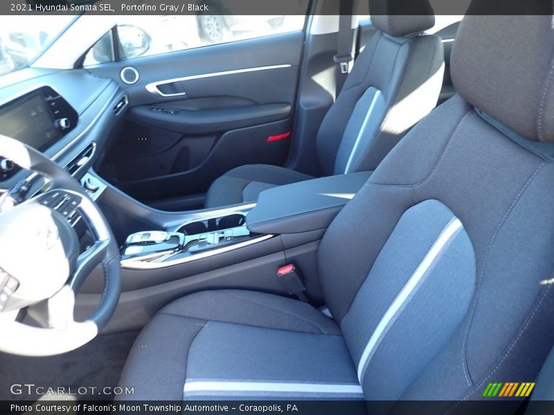 Portofino Gray / Black 2021 Hyundai Sonata SEL