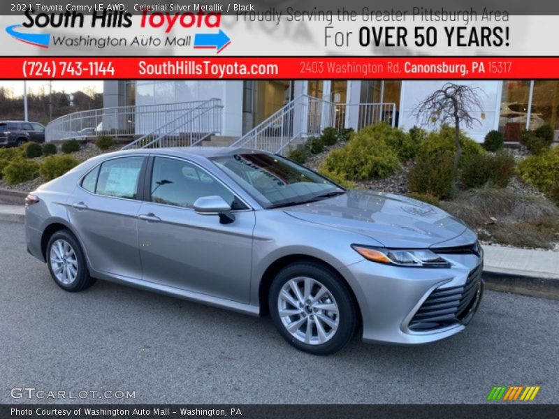 Celestial Silver Metallic / Black 2021 Toyota Camry LE AWD