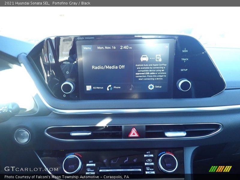 Portofino Gray / Black 2021 Hyundai Sonata SEL
