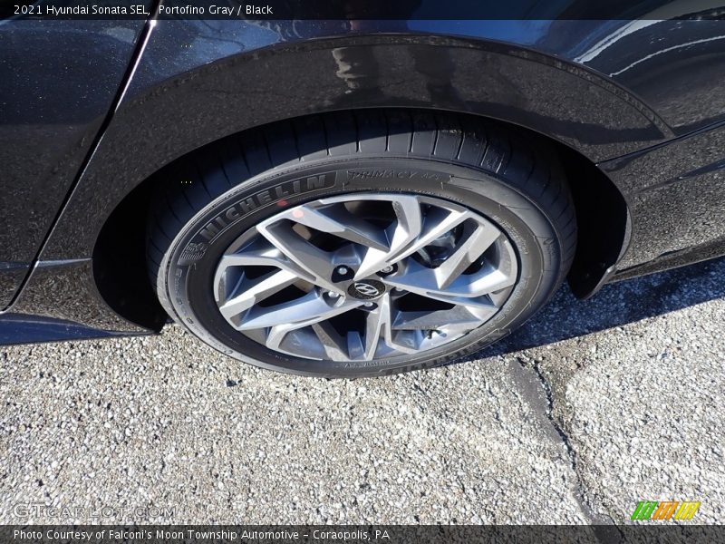Portofino Gray / Black 2021 Hyundai Sonata SEL