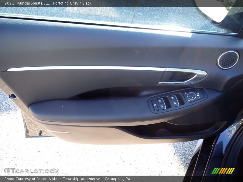 Portofino Gray / Black 2021 Hyundai Sonata SEL