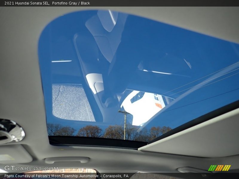 Portofino Gray / Black 2021 Hyundai Sonata SEL