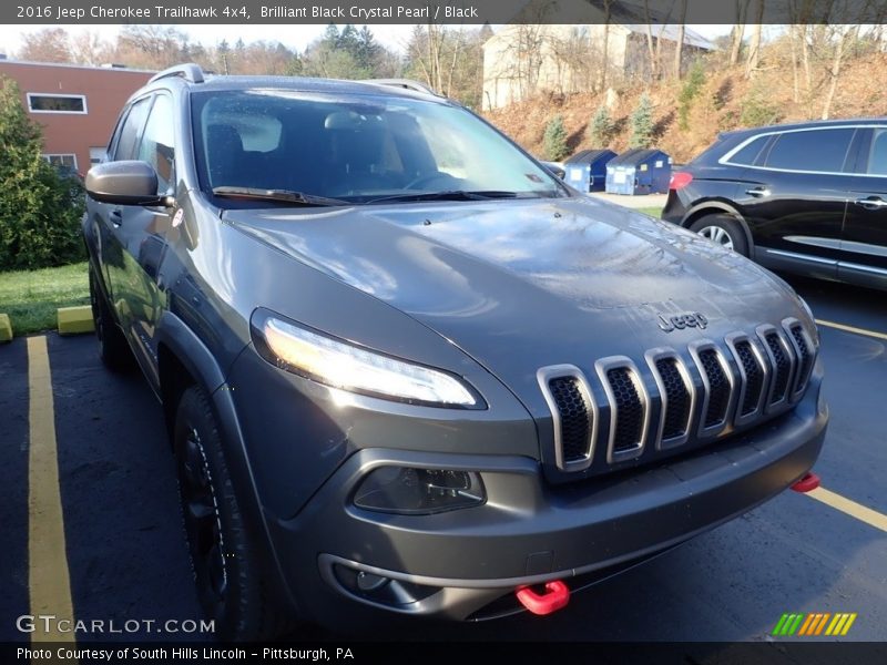 Brilliant Black Crystal Pearl / Black 2016 Jeep Cherokee Trailhawk 4x4