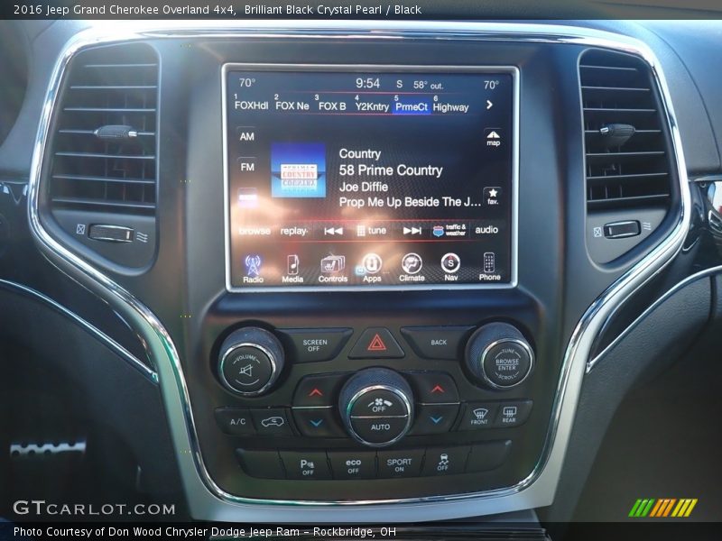 Brilliant Black Crystal Pearl / Black 2016 Jeep Grand Cherokee Overland 4x4