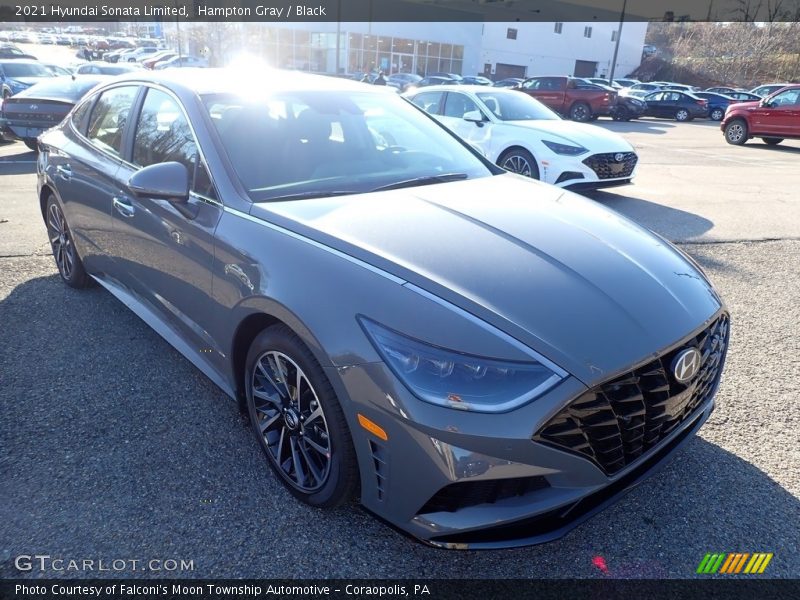 Hampton Gray / Black 2021 Hyundai Sonata Limited