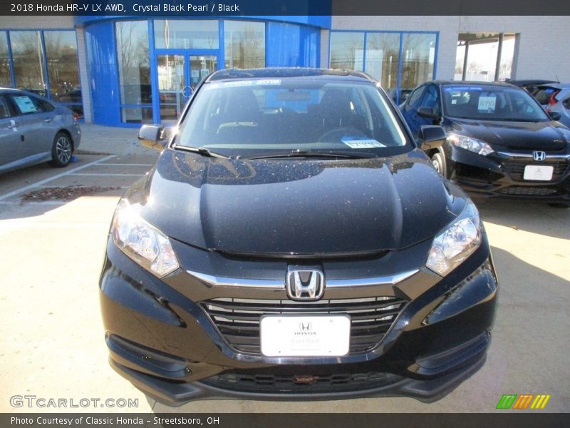 Crystal Black Pearl / Black 2018 Honda HR-V LX AWD