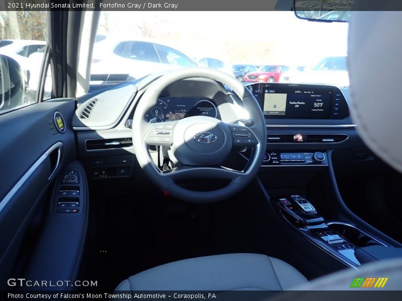 Portofino Gray / Dark Gray 2021 Hyundai Sonata Limited