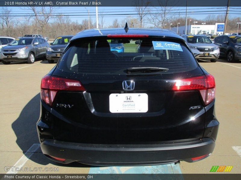 Crystal Black Pearl / Black 2018 Honda HR-V LX AWD