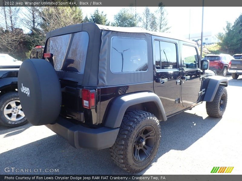 Black / Black 2012 Jeep Wrangler Unlimited Sport 4x4