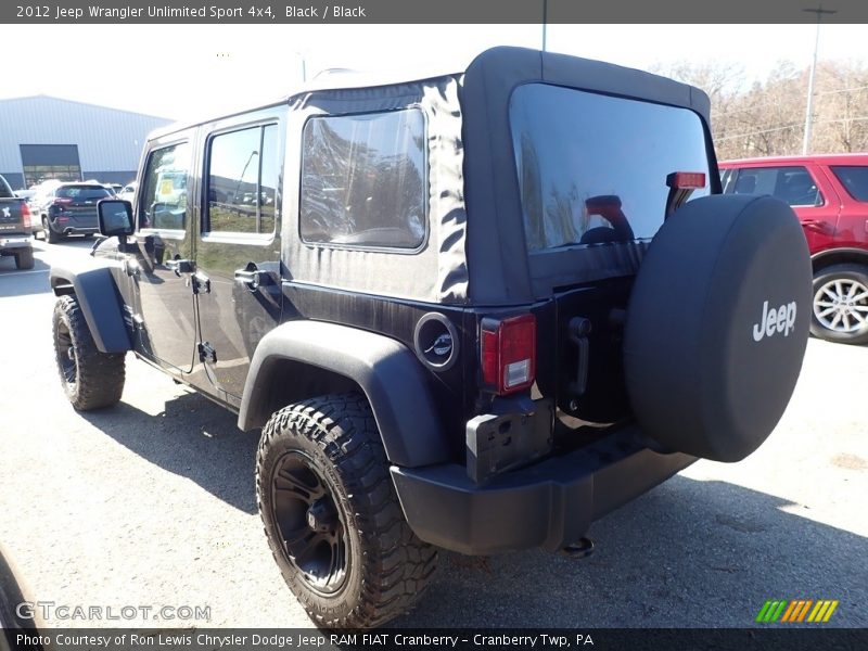 Black / Black 2012 Jeep Wrangler Unlimited Sport 4x4