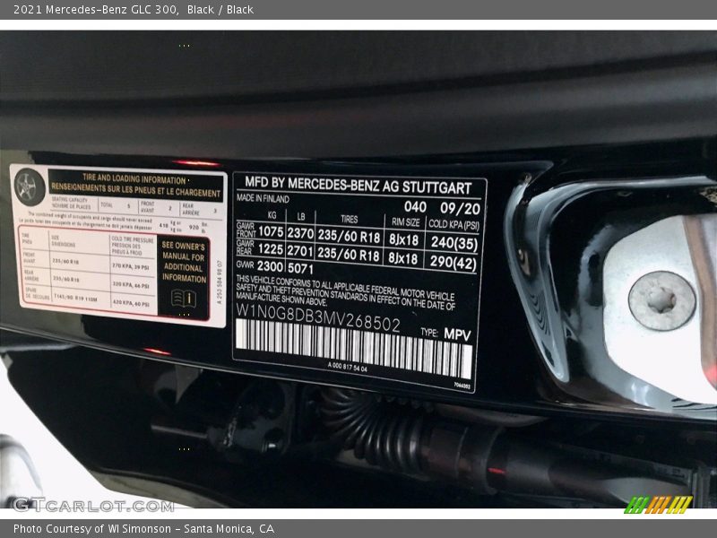 Black / Black 2021 Mercedes-Benz GLC 300