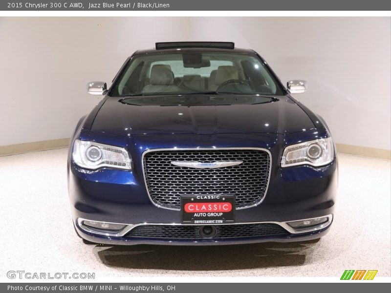Jazz Blue Pearl / Black/Linen 2015 Chrysler 300 C AWD