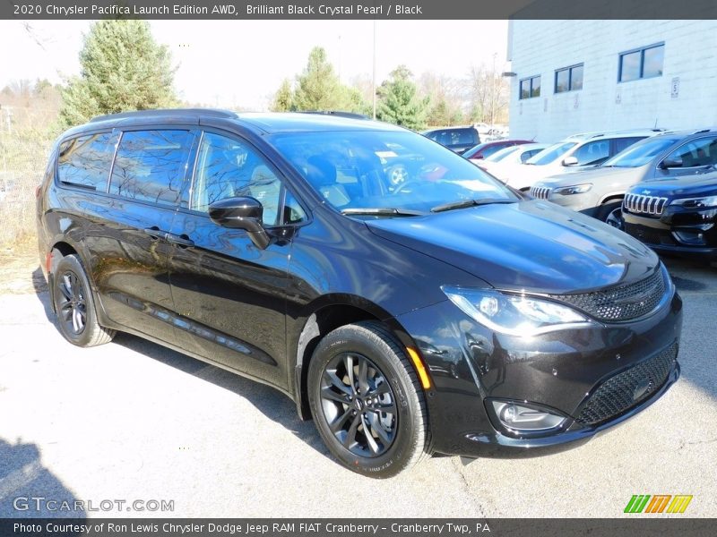 Brilliant Black Crystal Pearl / Black 2020 Chrysler Pacifica Launch Edition AWD