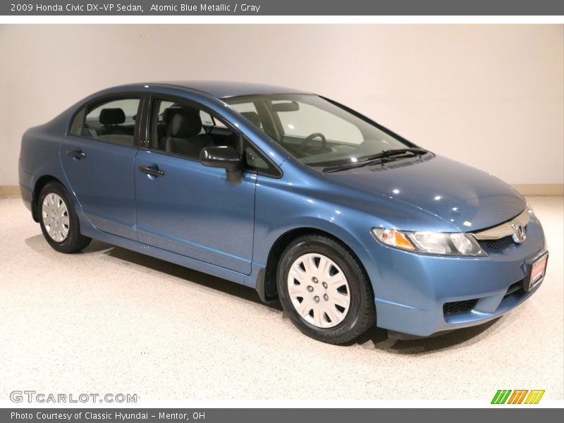 Atomic Blue Metallic / Gray 2009 Honda Civic DX-VP Sedan