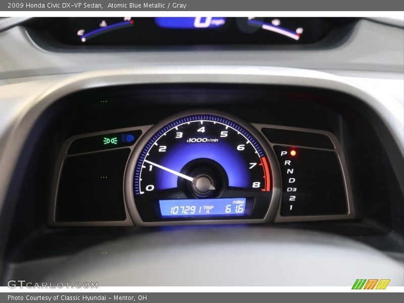 Atomic Blue Metallic / Gray 2009 Honda Civic DX-VP Sedan