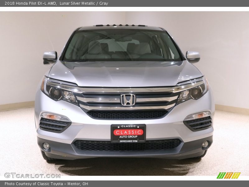 Lunar Silver Metallic / Gray 2018 Honda Pilot EX-L AWD