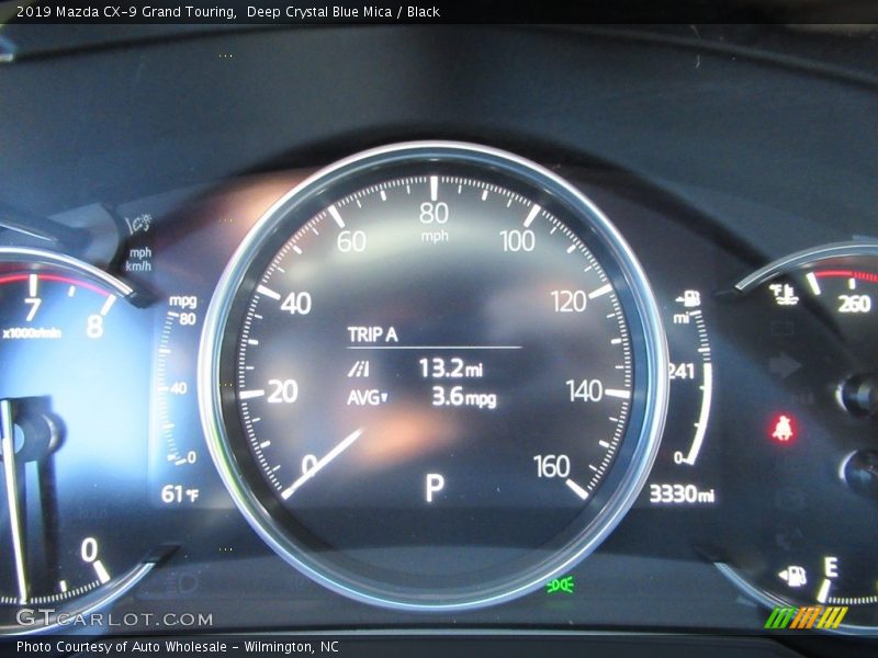 Deep Crystal Blue Mica / Black 2019 Mazda CX-9 Grand Touring