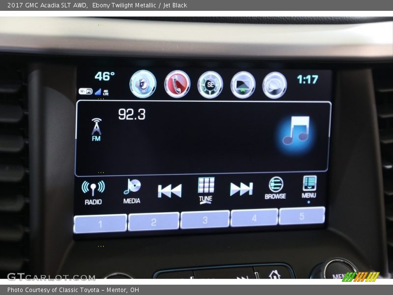 Ebony Twilight Metallic / Jet Black 2017 GMC Acadia SLT AWD