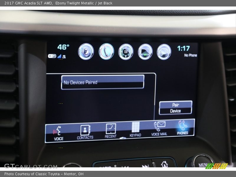 Ebony Twilight Metallic / Jet Black 2017 GMC Acadia SLT AWD
