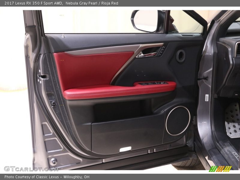 Nebula Gray Pearl / Rioja Red 2017 Lexus RX 350 F Sport AWD