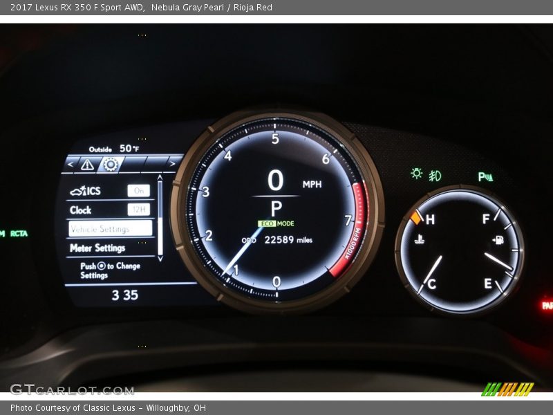 Nebula Gray Pearl / Rioja Red 2017 Lexus RX 350 F Sport AWD