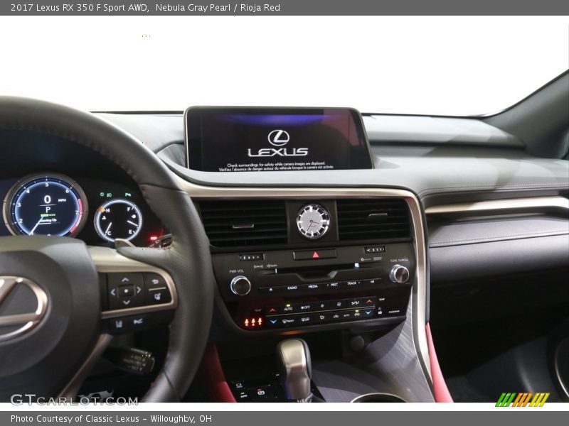 Nebula Gray Pearl / Rioja Red 2017 Lexus RX 350 F Sport AWD