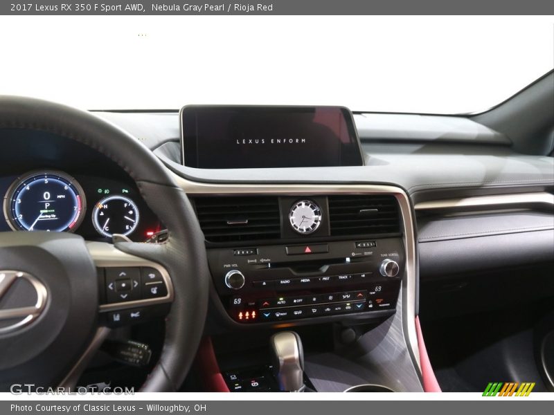 Nebula Gray Pearl / Rioja Red 2017 Lexus RX 350 F Sport AWD