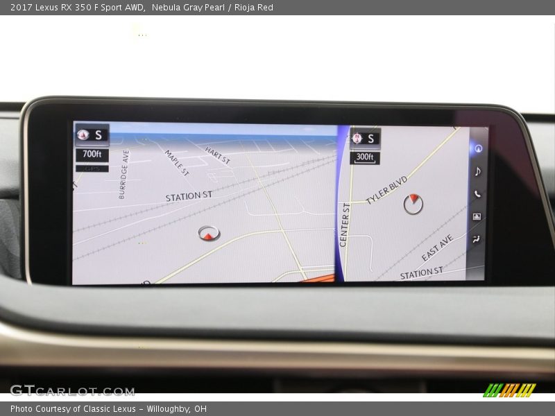 Nebula Gray Pearl / Rioja Red 2017 Lexus RX 350 F Sport AWD