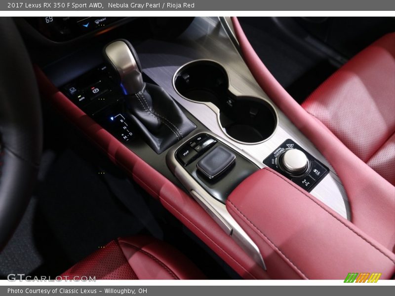 Nebula Gray Pearl / Rioja Red 2017 Lexus RX 350 F Sport AWD