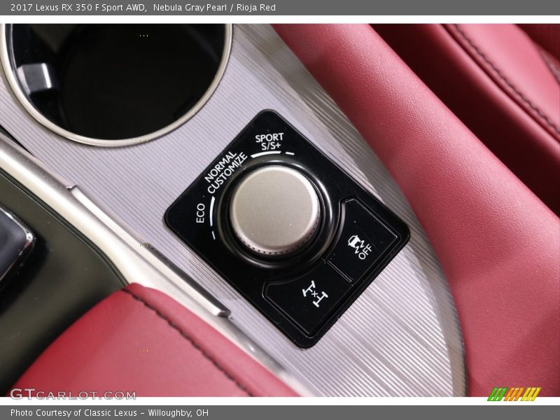 Nebula Gray Pearl / Rioja Red 2017 Lexus RX 350 F Sport AWD