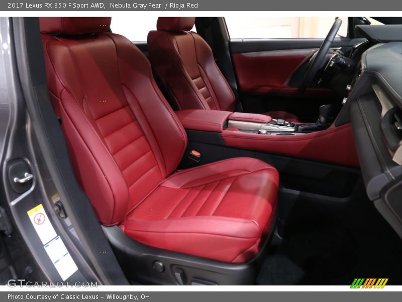 Nebula Gray Pearl / Rioja Red 2017 Lexus RX 350 F Sport AWD