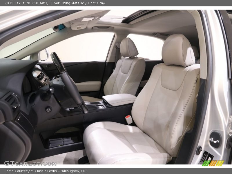 Silver Lining Metallic / Light Gray 2015 Lexus RX 350 AWD