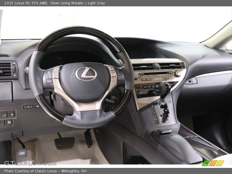 Silver Lining Metallic / Light Gray 2015 Lexus RX 350 AWD