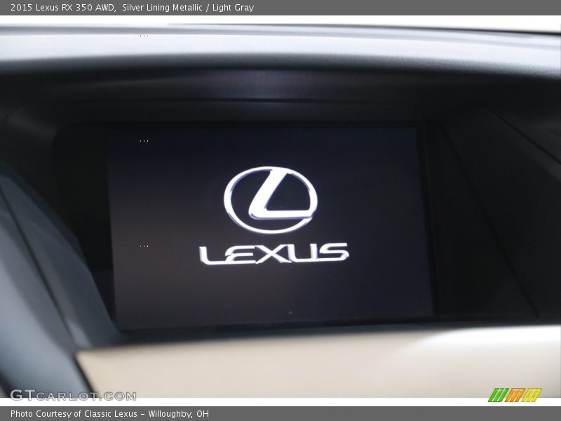 Silver Lining Metallic / Light Gray 2015 Lexus RX 350 AWD