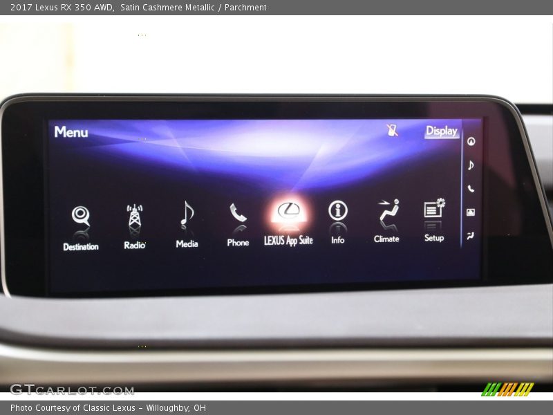 Satin Cashmere Metallic / Parchment 2017 Lexus RX 350 AWD