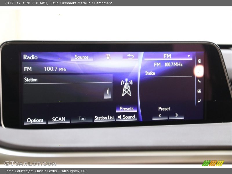 Satin Cashmere Metallic / Parchment 2017 Lexus RX 350 AWD