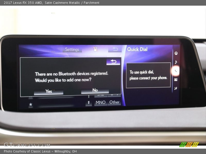 Satin Cashmere Metallic / Parchment 2017 Lexus RX 350 AWD
