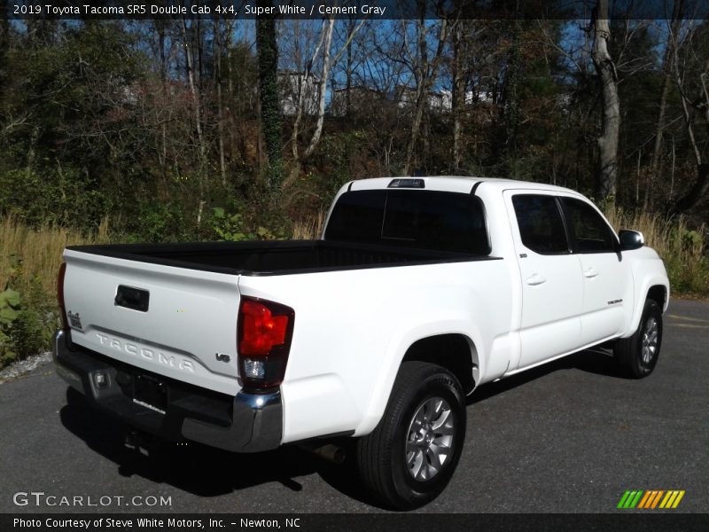 Super White / Cement Gray 2019 Toyota Tacoma SR5 Double Cab 4x4