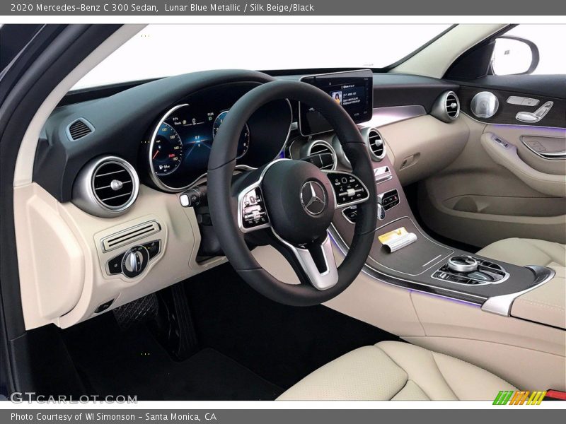 Lunar Blue Metallic / Silk Beige/Black 2020 Mercedes-Benz C 300 Sedan